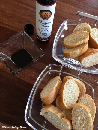 French bread with fig balsamic vinegar