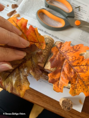 Finishing touches - adding silk leaves